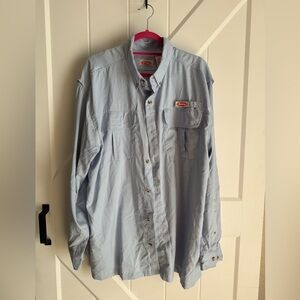 Men's Light Blue Casual Button-Down Shirt
